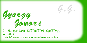 gyorgy gomori business card